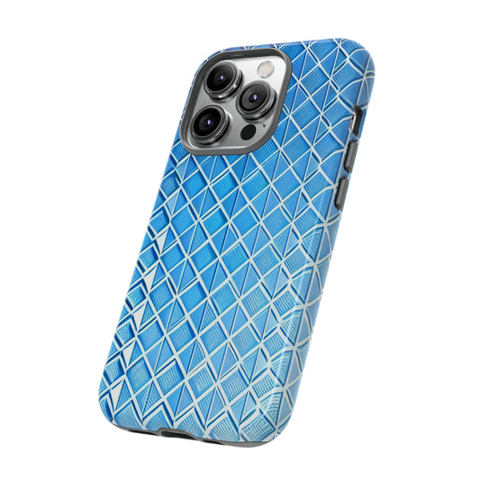 Blue and White Pattern Tough Phone Case