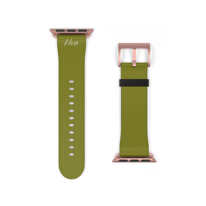 Stylish Olive Green Apple Watch Band