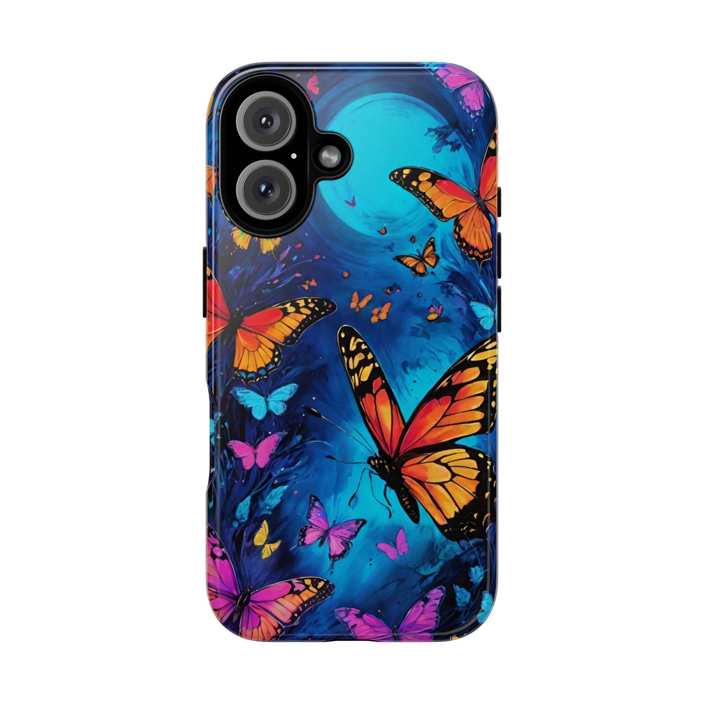 Blue and Purple Butterfly Design Phone Case