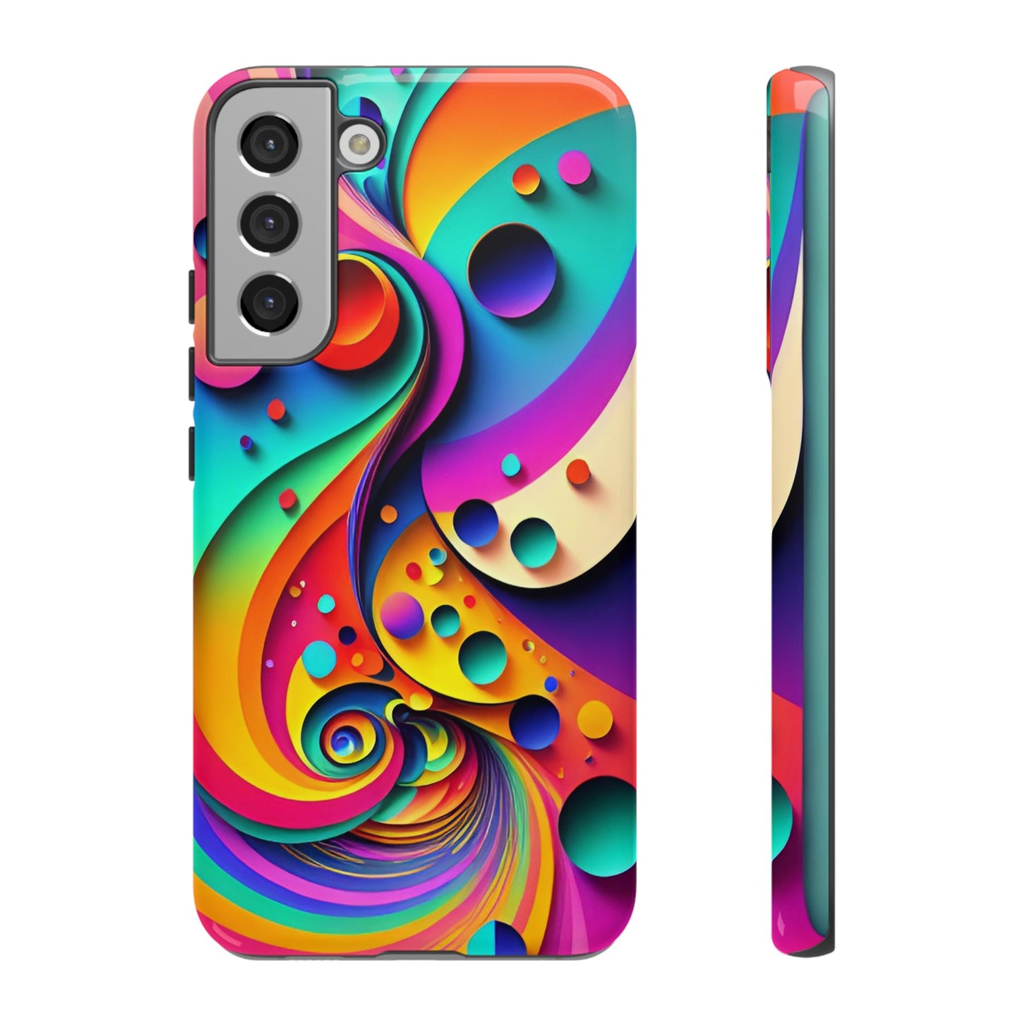 Trippy and Colorful Bubble Design Phone Case