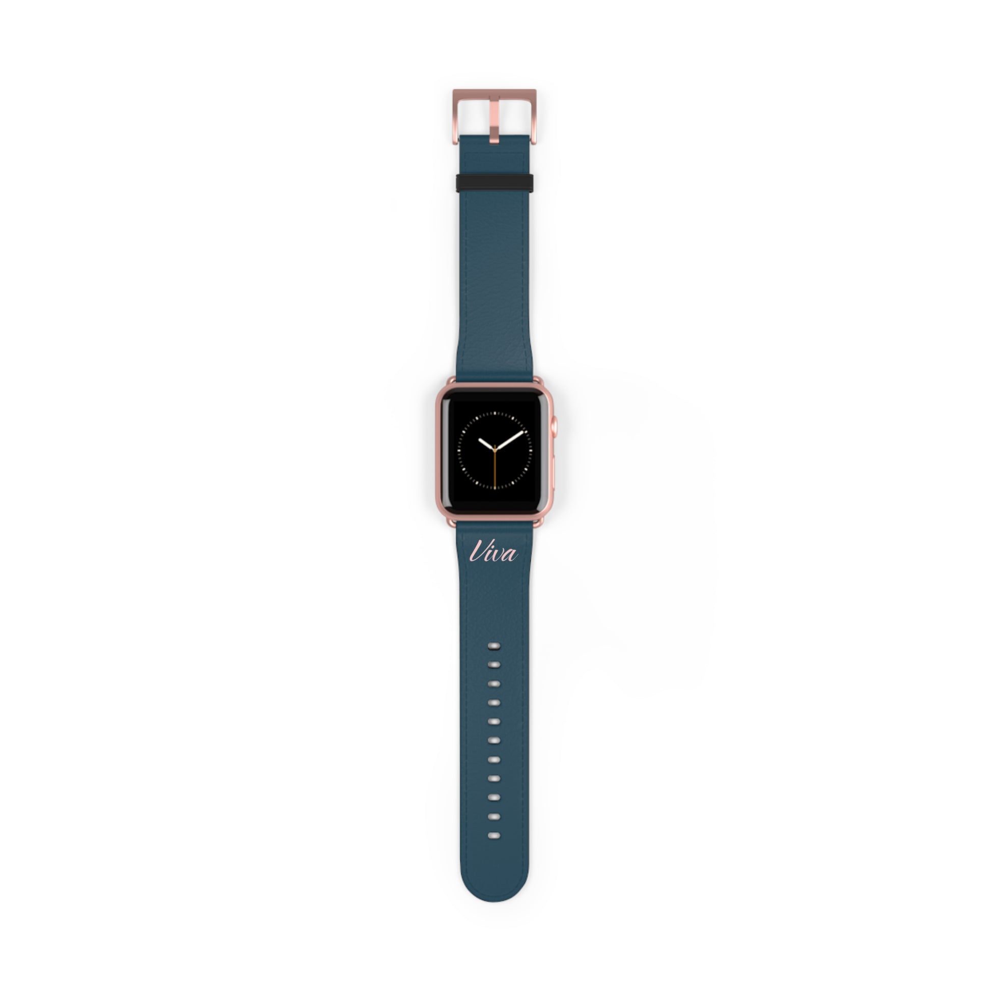 Elegant Blue Faux Leather Apple Watch Band - Viva Phone Boutique 