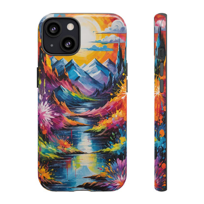 Colorful Scenic Mountain Tough Phone Case