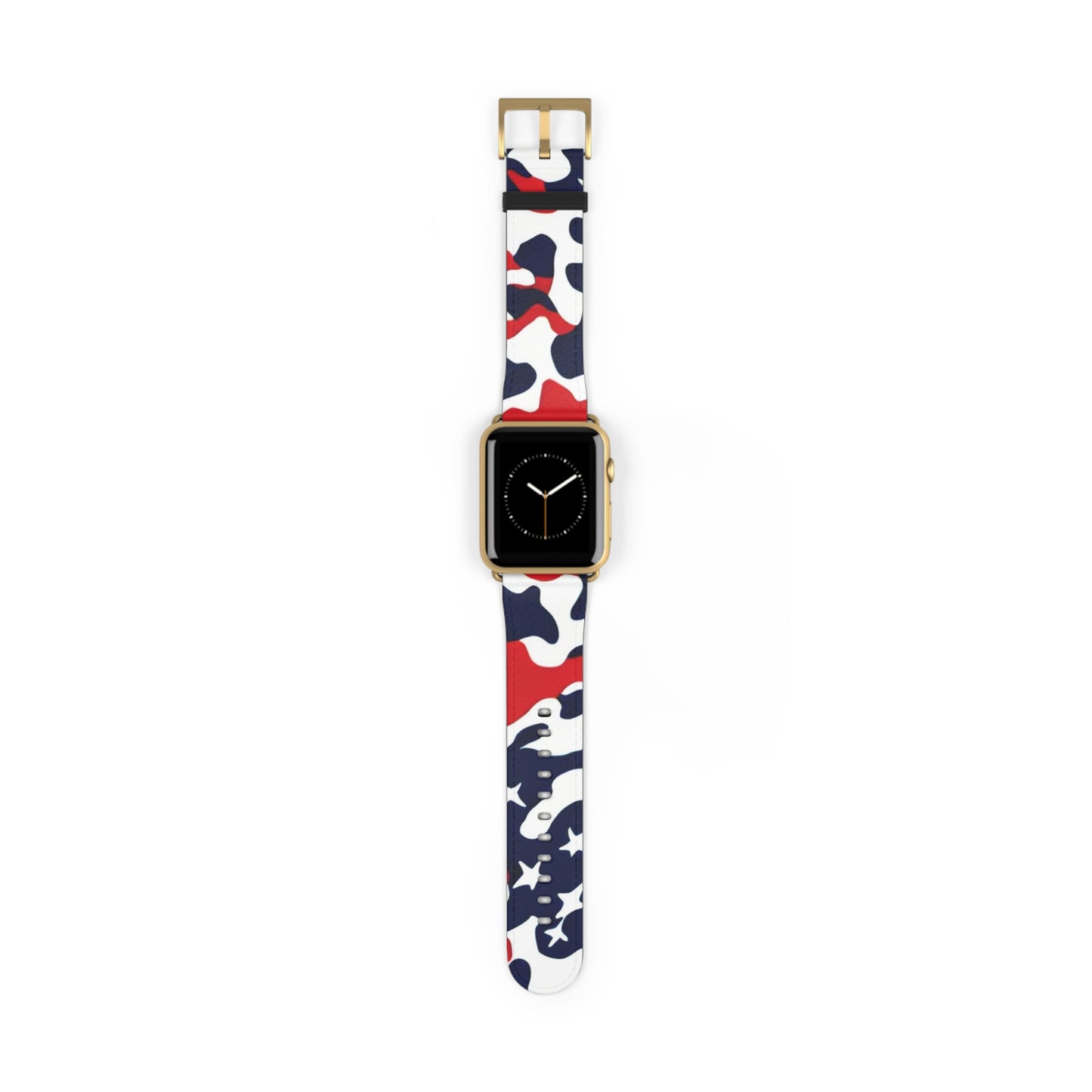 USA Camo Faux Leather Apple Watch Band