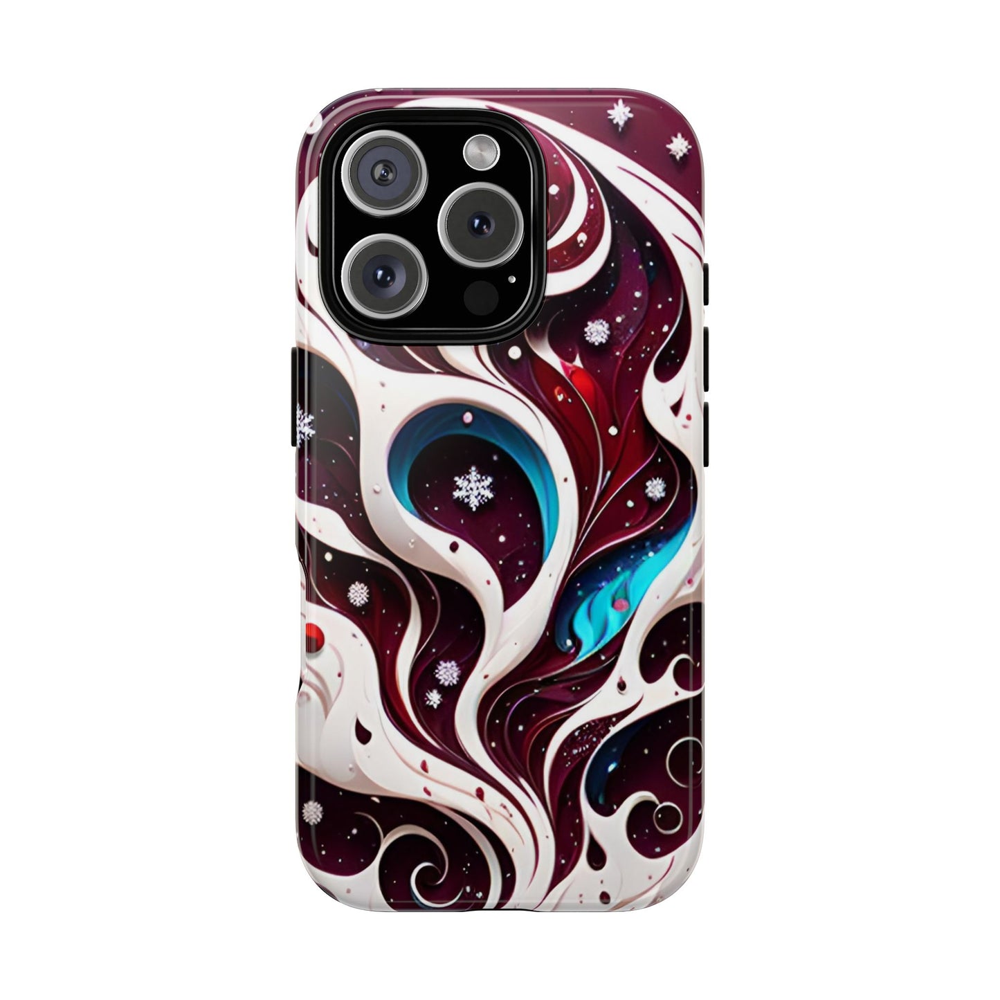 Abstract Fluid Burgundy Christmas Phone Case