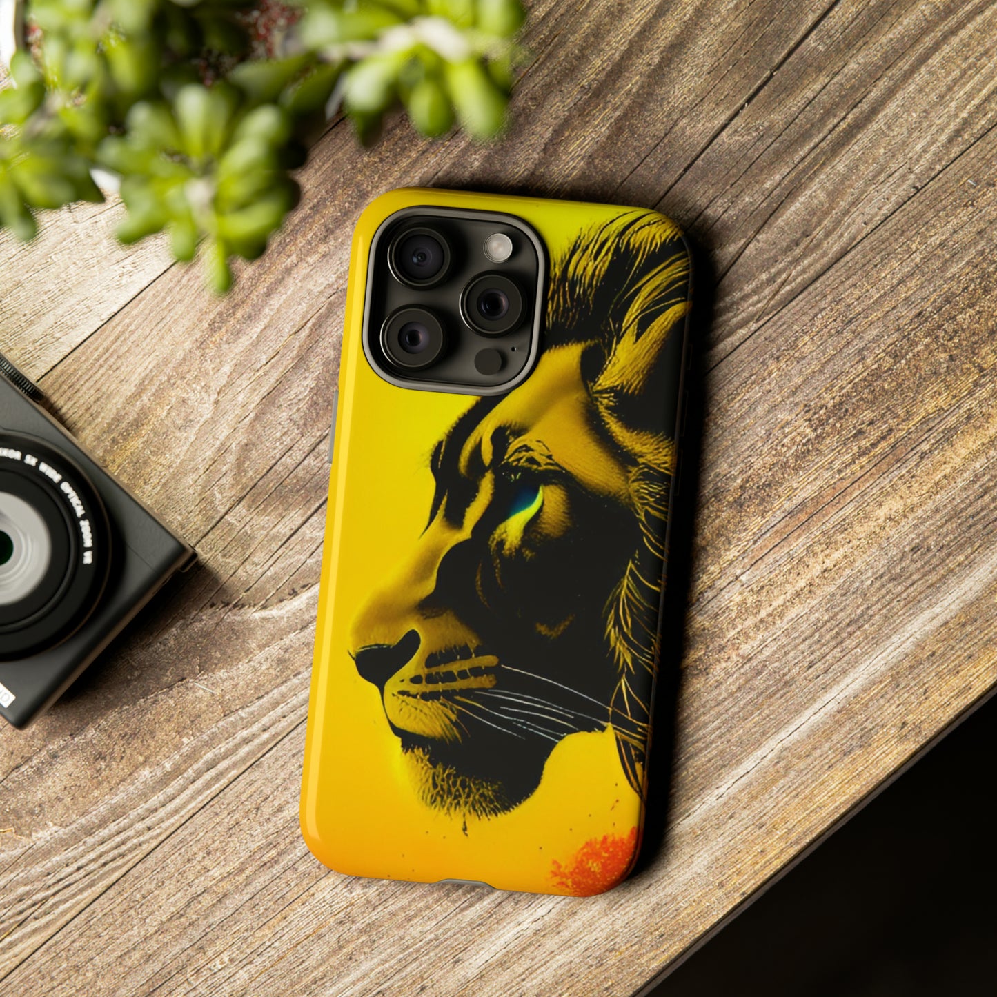 Yellow Lion Tough Phone Case