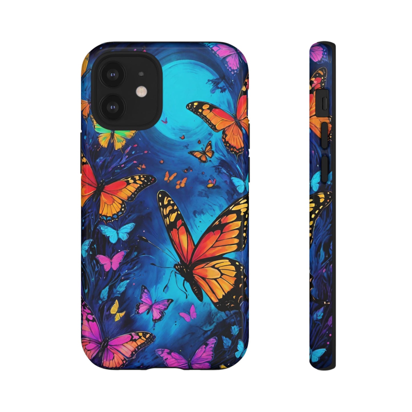 Blue and Purple Butterfly Design Phone Case