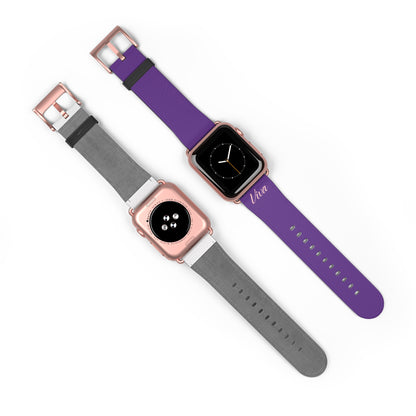 True Purple Faux Leather Apple Watch Band - Viva Phone Boutique 