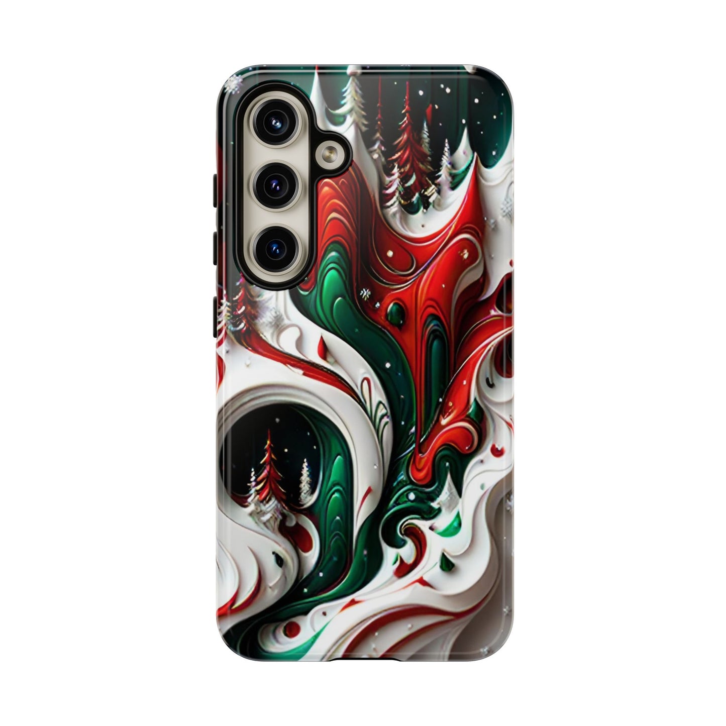 Abstract Fluid Christmas Phone Case