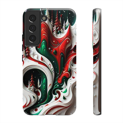 Abstract Fluid Christmas Phone Case - Viva Phone Boutique 