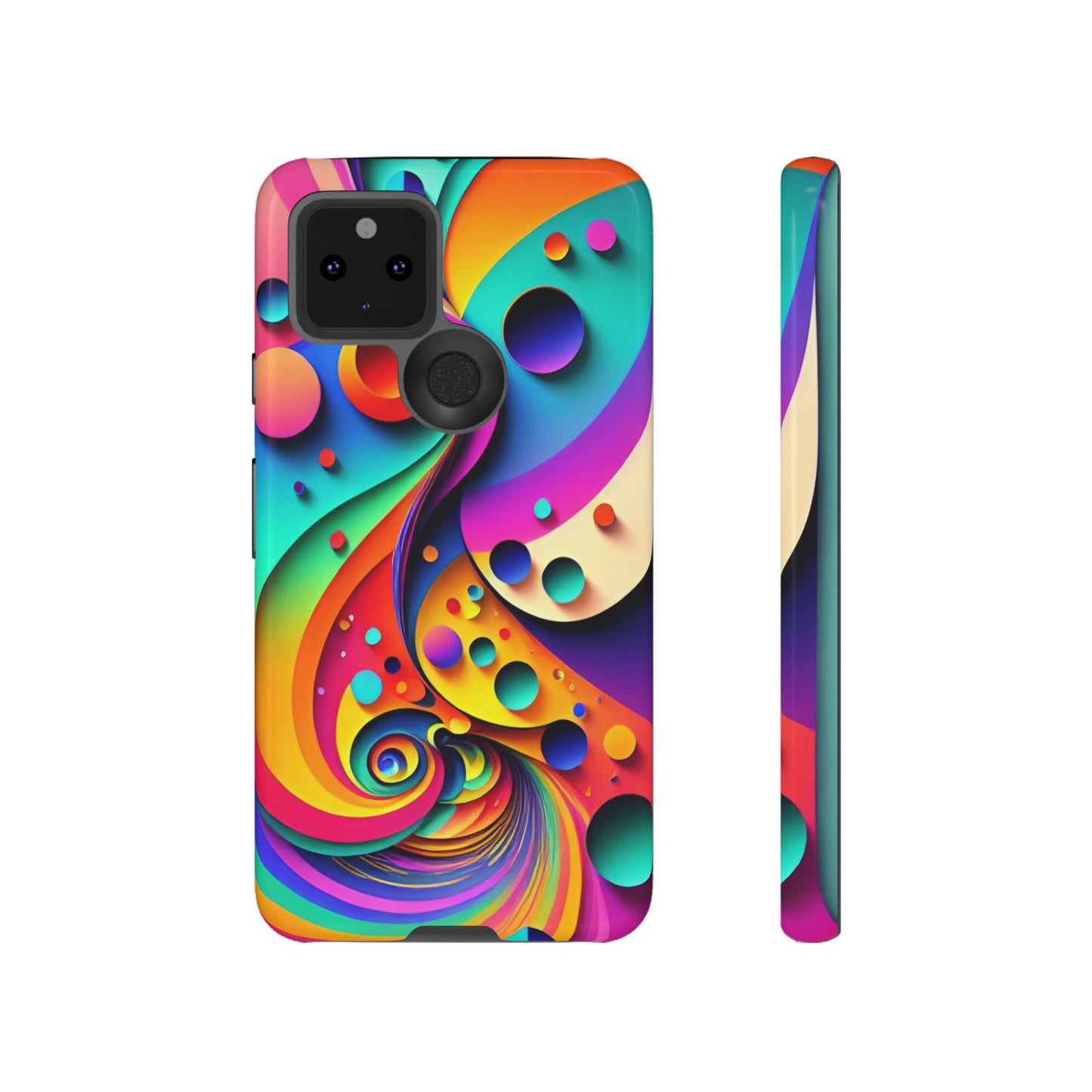 Trippy and Colorful Bubble Design Phone Case