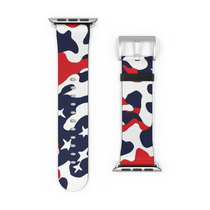 USA Camo Faux Leather Apple Watch Band