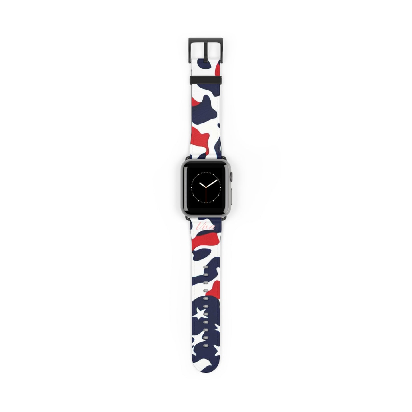 USA Camo Faux Leather Apple Watch Band