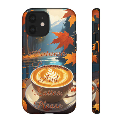 Autumn Leaves Latte Phone Case - Cozy Fall Vibes - Viva Phone Boutique 