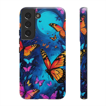 Blue and Purple Butterfly Design Phone Case