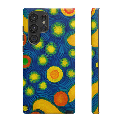 Van Gogh Style Blue, Green, Yellow, and Orange Design Phone Case