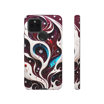 Abstract Fluid Burgundy Christmas Phone Case - Viva Phone Boutique 