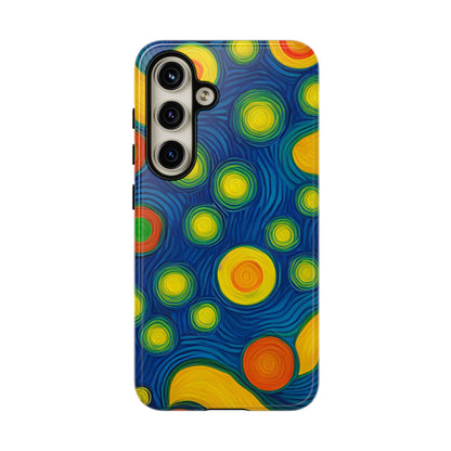 Van Gogh Style Blue, Green, Yellow, and Orange Design Phone Case