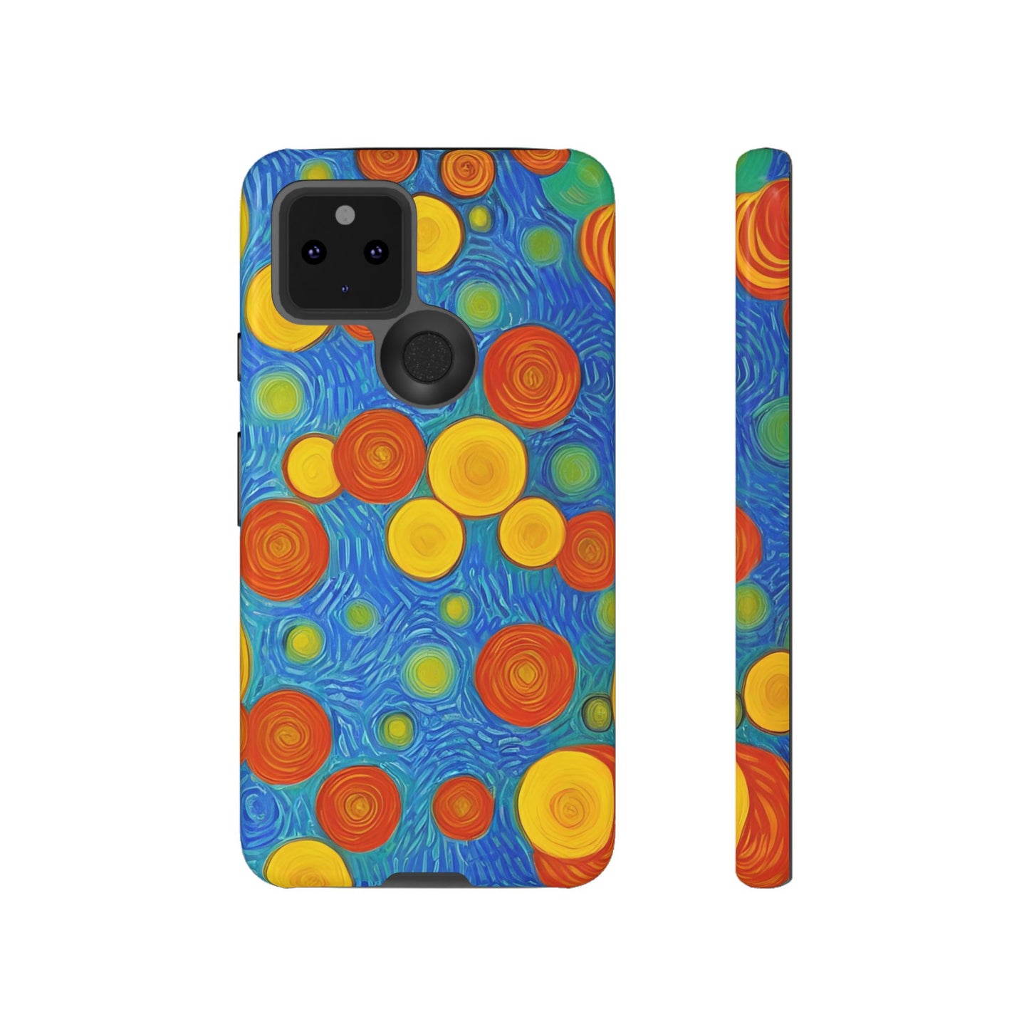 Van Gogh Inspired Blue Tough Case with Yellow and Orange Spirals Phone Case - Viva Phone Boutique 