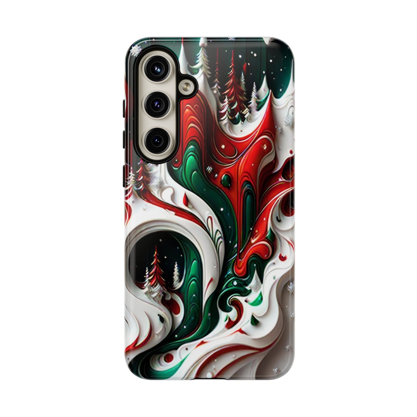 Abstract Fluid Christmas Phone Case