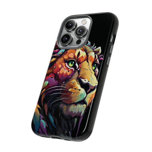 Colorful Lioness Tough Phone Case