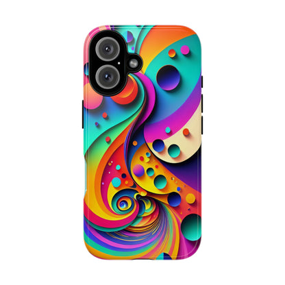 Trippy and Colorful Bubble Design Phone Case