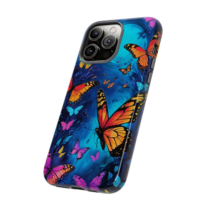 Blue and Purple Butterfly Design Phone Case