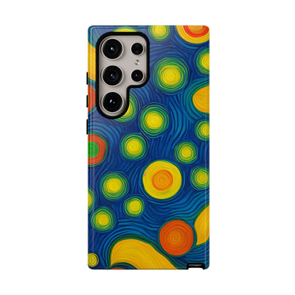 Van Gogh Style Blue, Green, Yellow, and Orange Design Phone Case