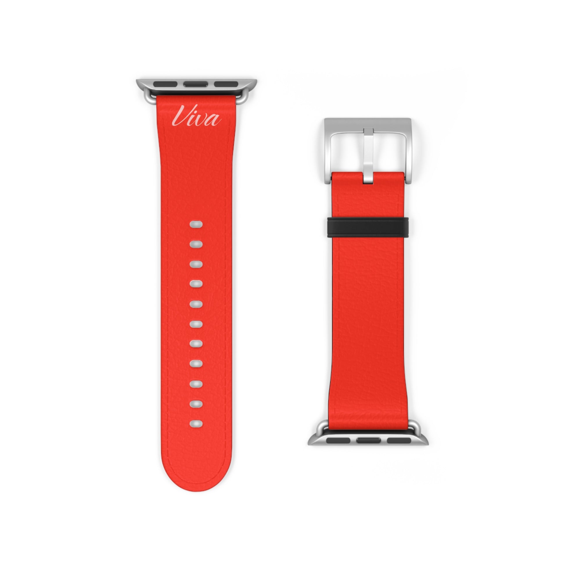 Red Faux Leather Apple Watch Band - Viva Phone Boutique 