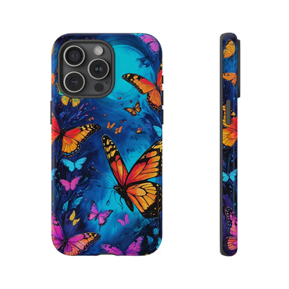 Blue and Purple Butterfly Design Phone Case