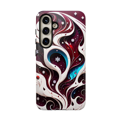 Abstract Fluid Burgundy Christmas Phone Case