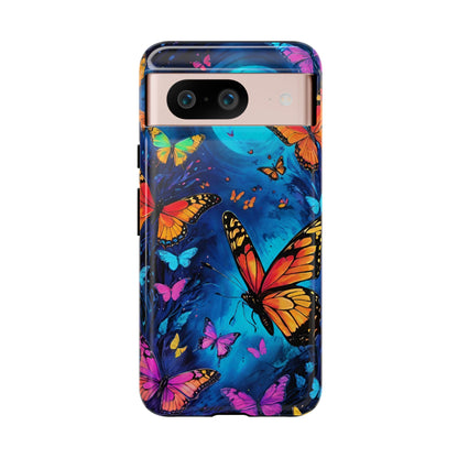 Blue and Purple Butterfly Design Phone Case