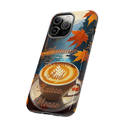 Autumn Leaves Latte Phone Case - Cozy Fall Vibes - Viva Phone Boutique 