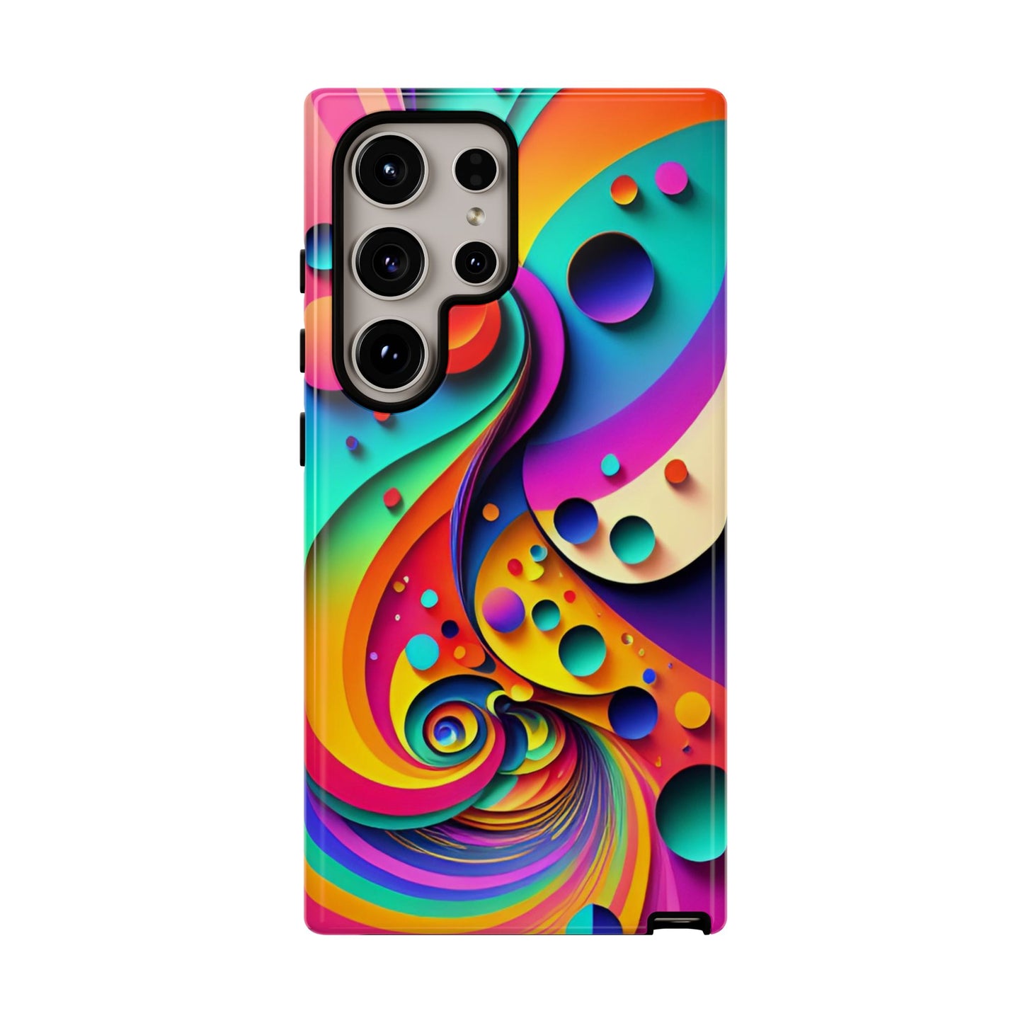 Trippy and Colorful Bubble Design Phone Case