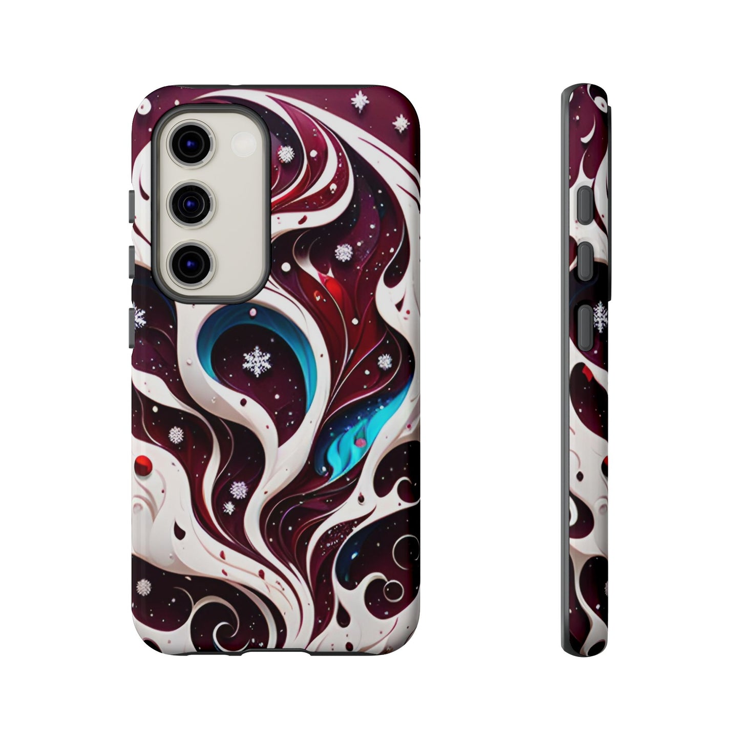 Abstract Fluid Burgundy Christmas Phone Case - Viva Phone Boutique 