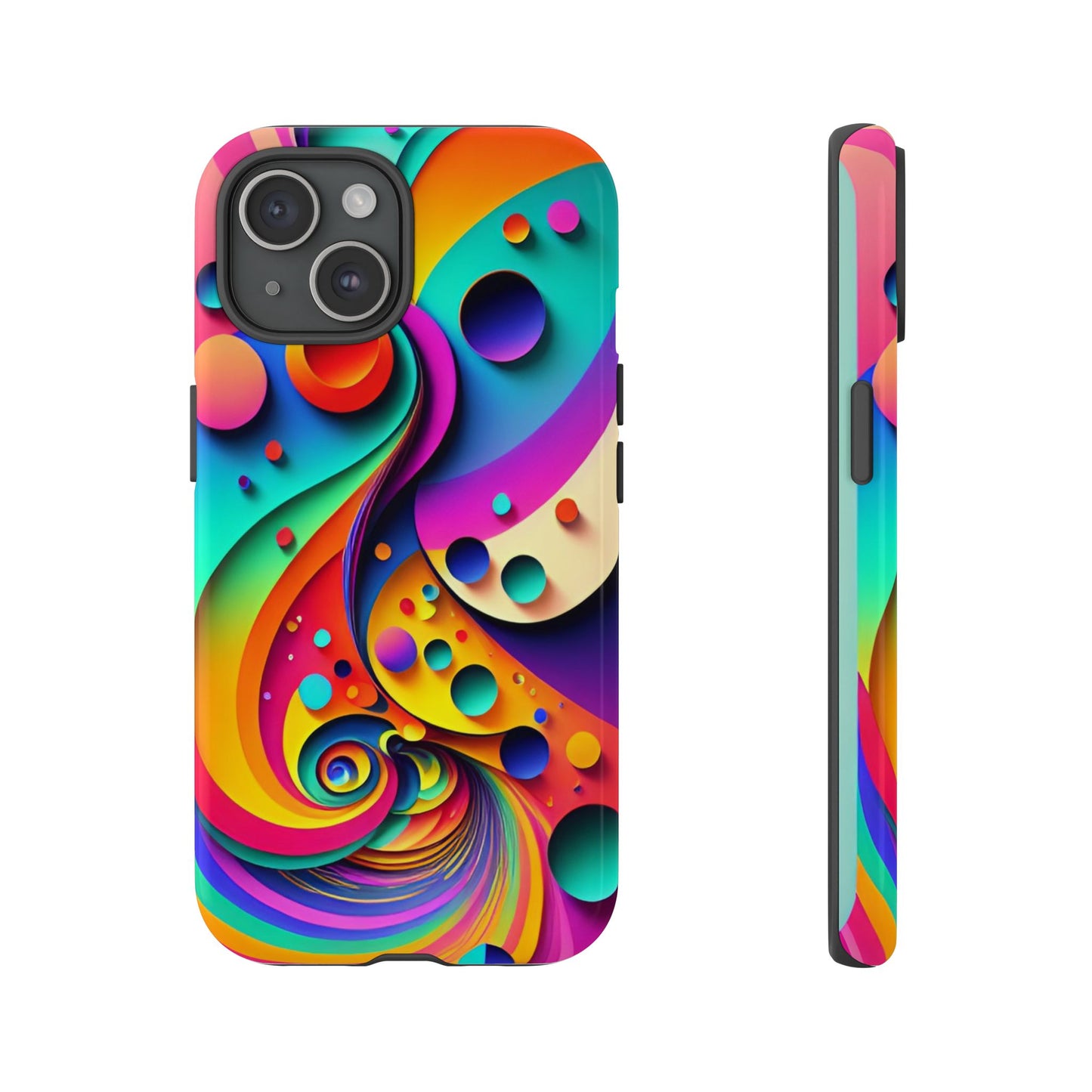 Trippy and Colorful Bubble Design Phone Case