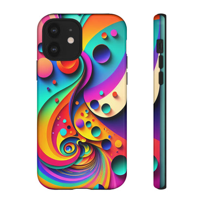 Trippy and Colorful Bubble Design Phone Case