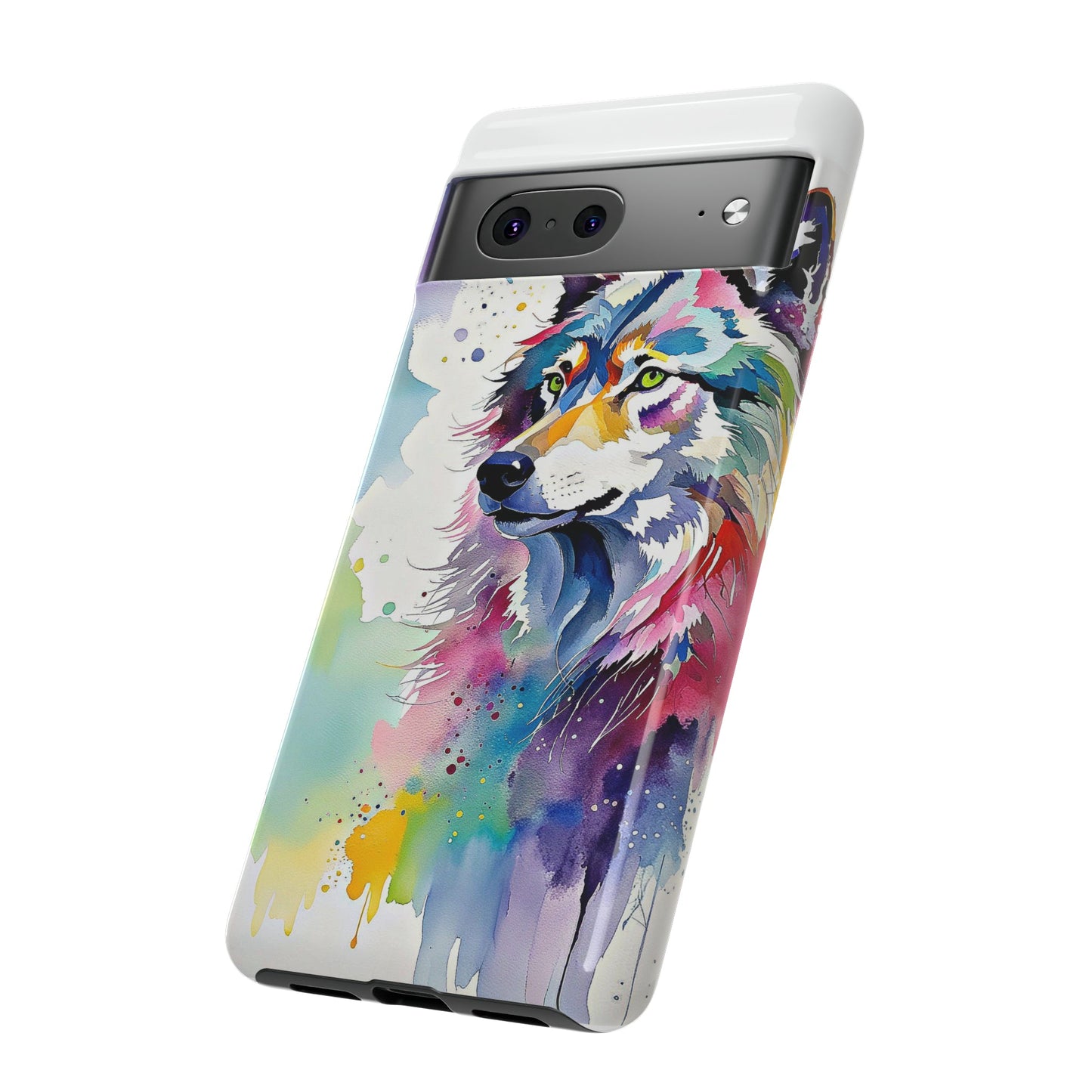 Watercolor Wolf Tough Phone Case