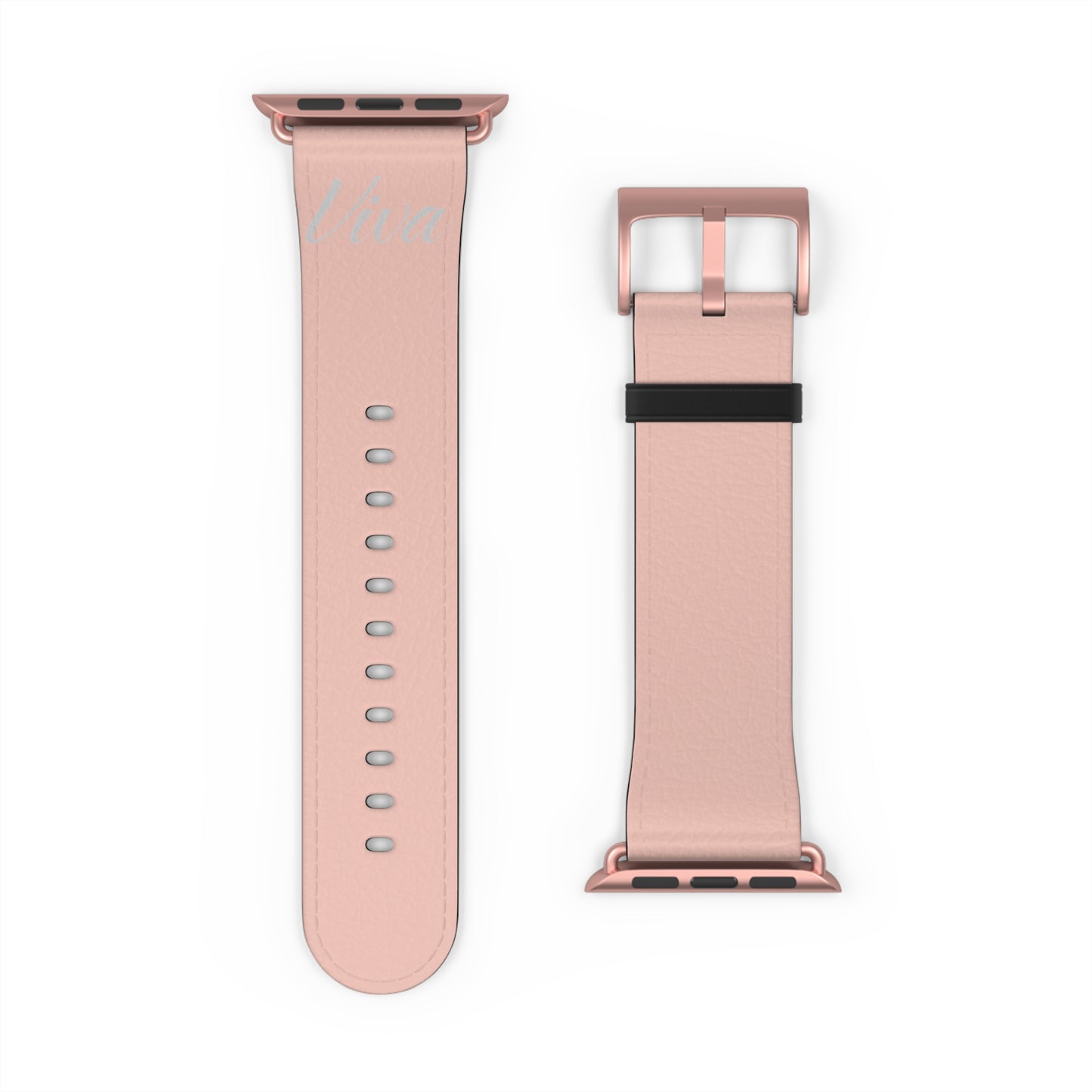 Pink Faux Leather Apple Watch Band