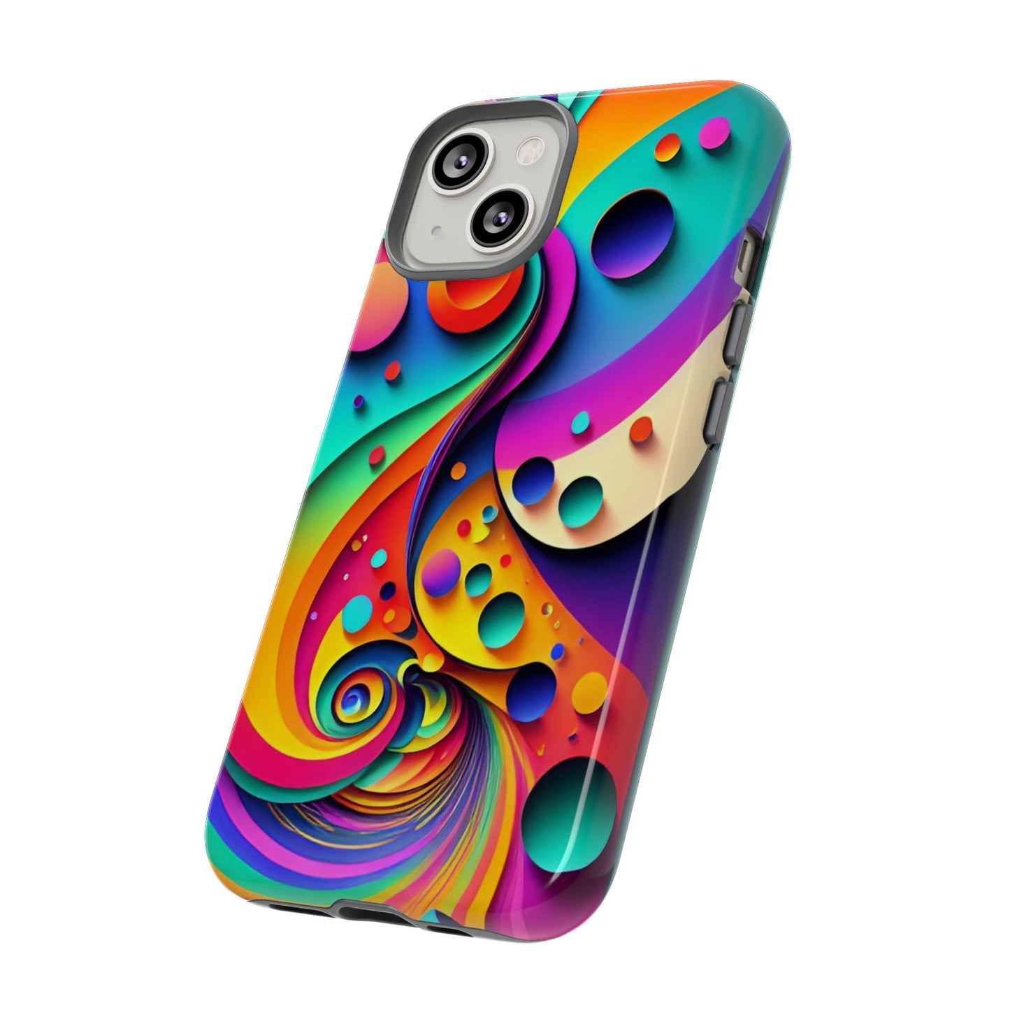 Trippy and Colorful Bubble Design Phone Case