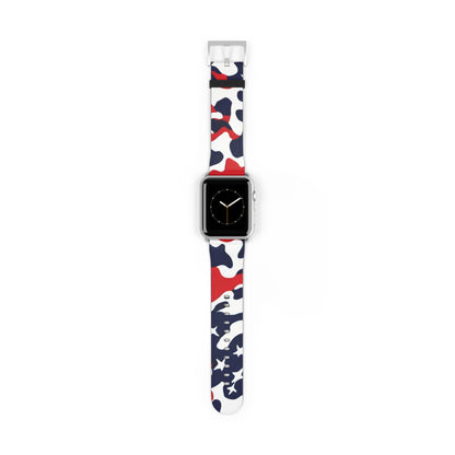 USA Camo Faux Leather Apple Watch Band - Viva Phone Boutique 