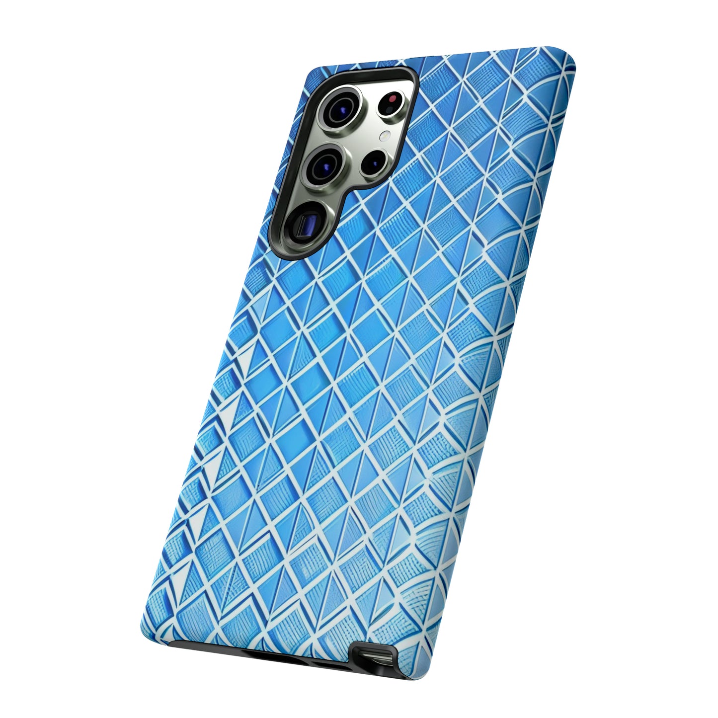 Blue and White Pattern Tough Phone Case