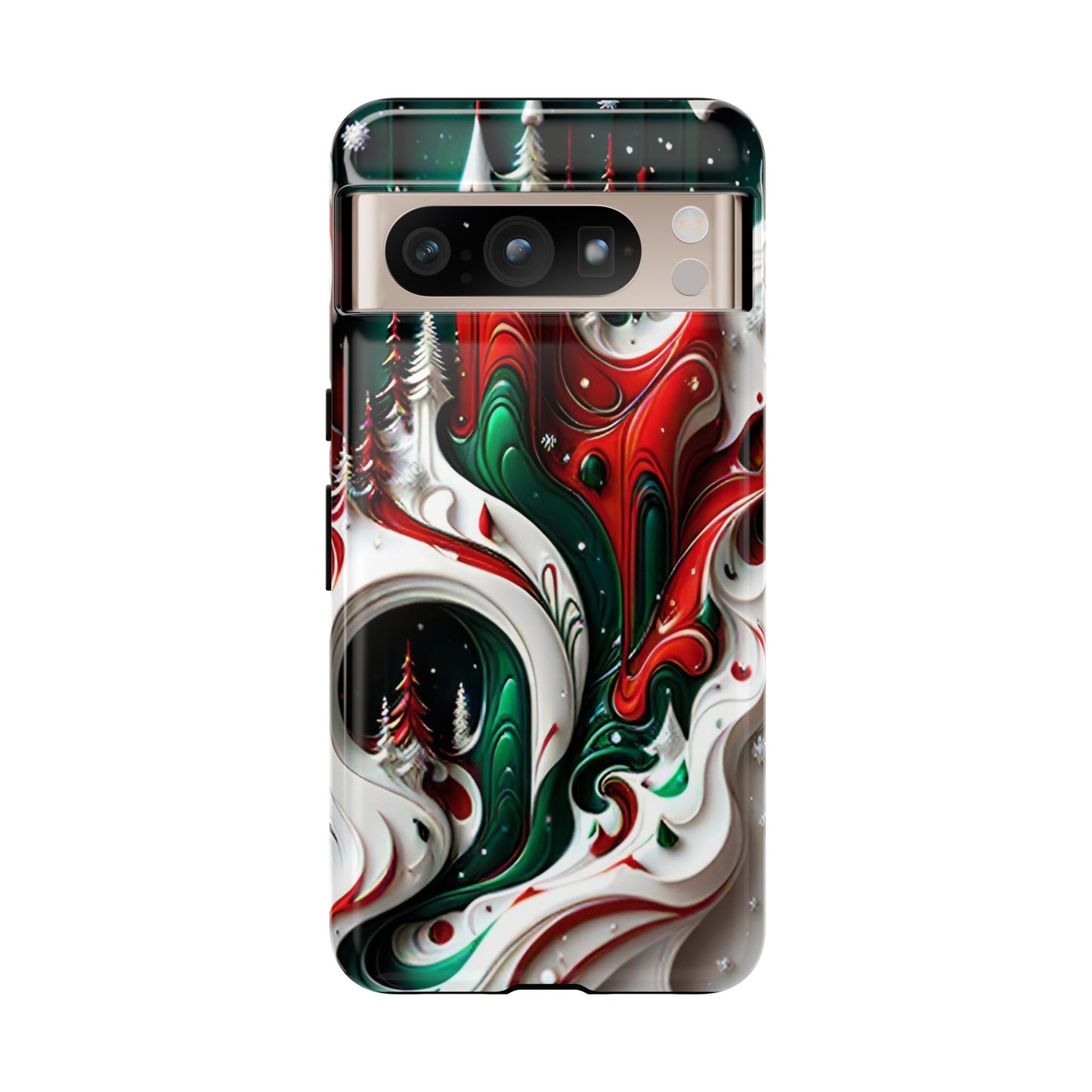 Abstract Fluid Christmas Phone Case