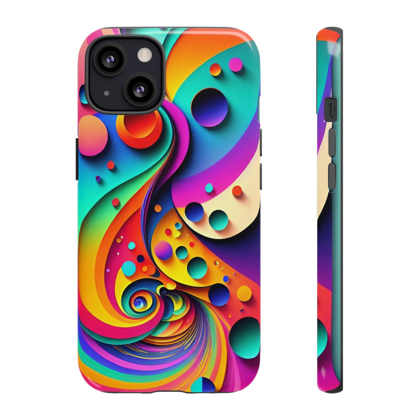 Trippy and Colorful Bubble Design Phone Case