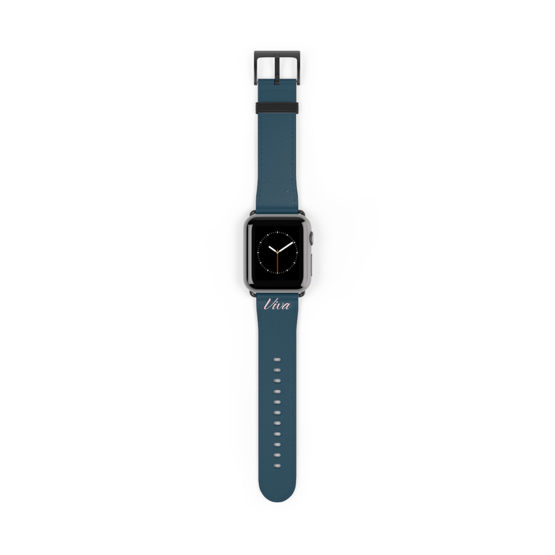 Elegant Blue Faux Leather Apple Watch Band - Viva Phone Boutique 