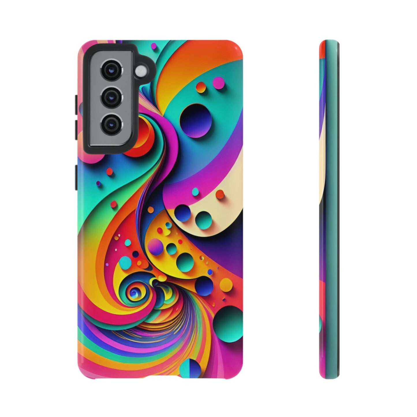 Trippy and Colorful Bubble Design Phone Case