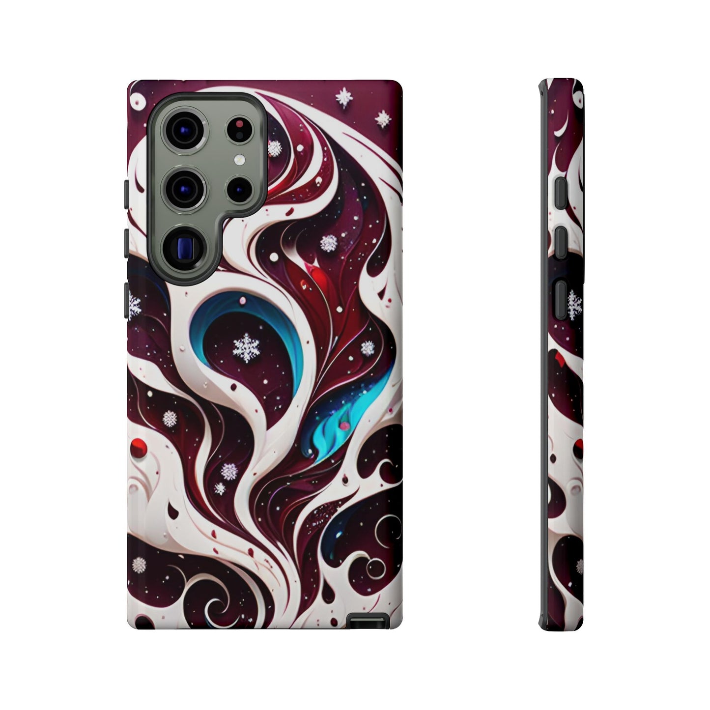 Abstract Fluid Burgundy Christmas Phone Case - Viva Phone Boutique 