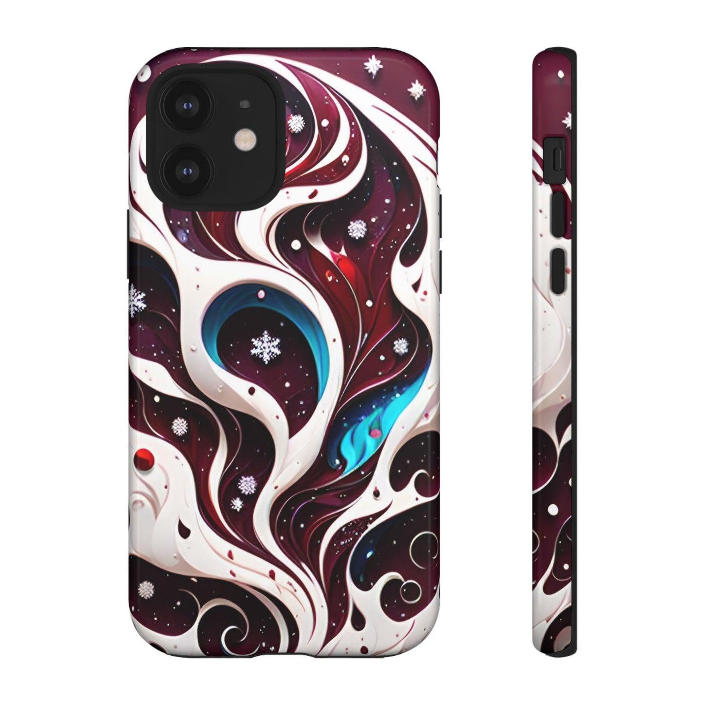 Abstract Fluid Burgundy Christmas Phone Case - Viva Phone Boutique 