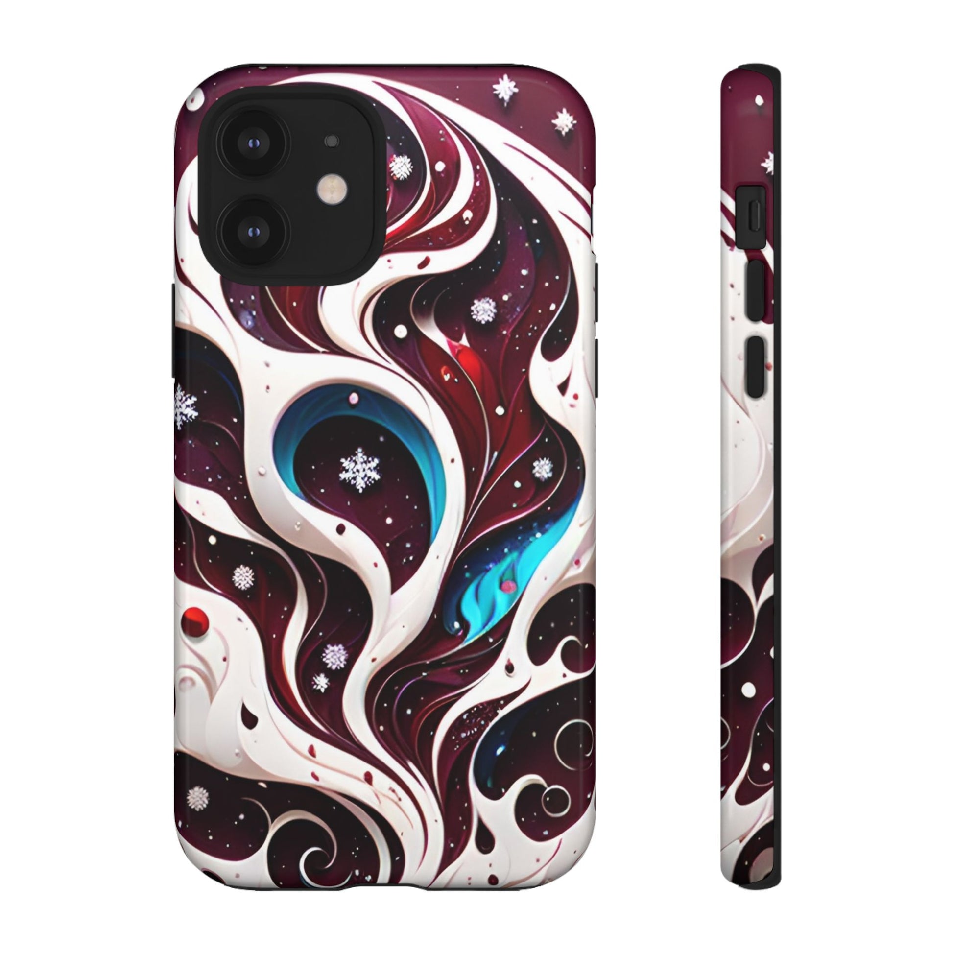 Abstract Fluid Burgundy Christmas Phone Case - Viva Phone Boutique 