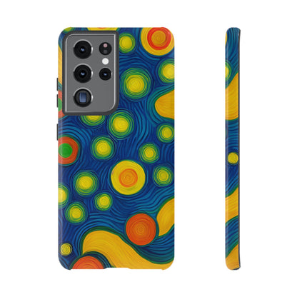 Van Gogh Style Blue, Green, Yellow, and Orange Design Phone Case