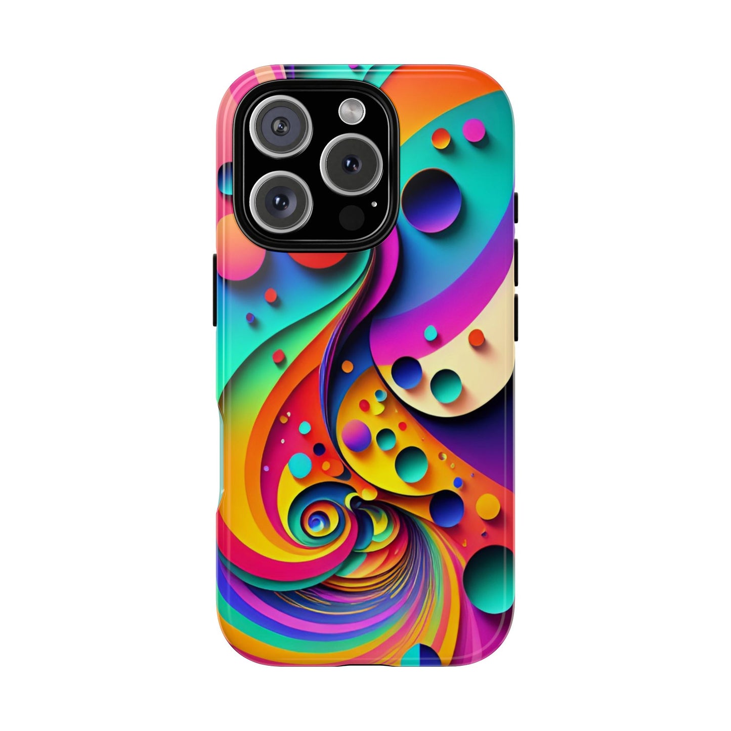 Trippy and Colorful Bubble Design Phone Case